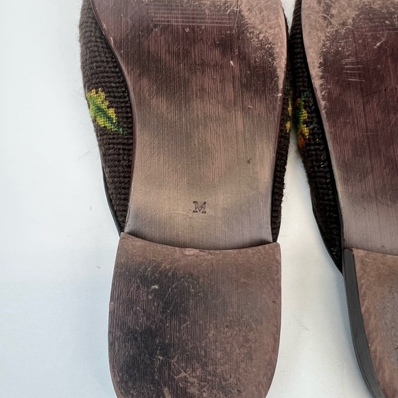 PAIGE Black / Brown Slippers with Pink Logo Size M - Picture 6 of 13